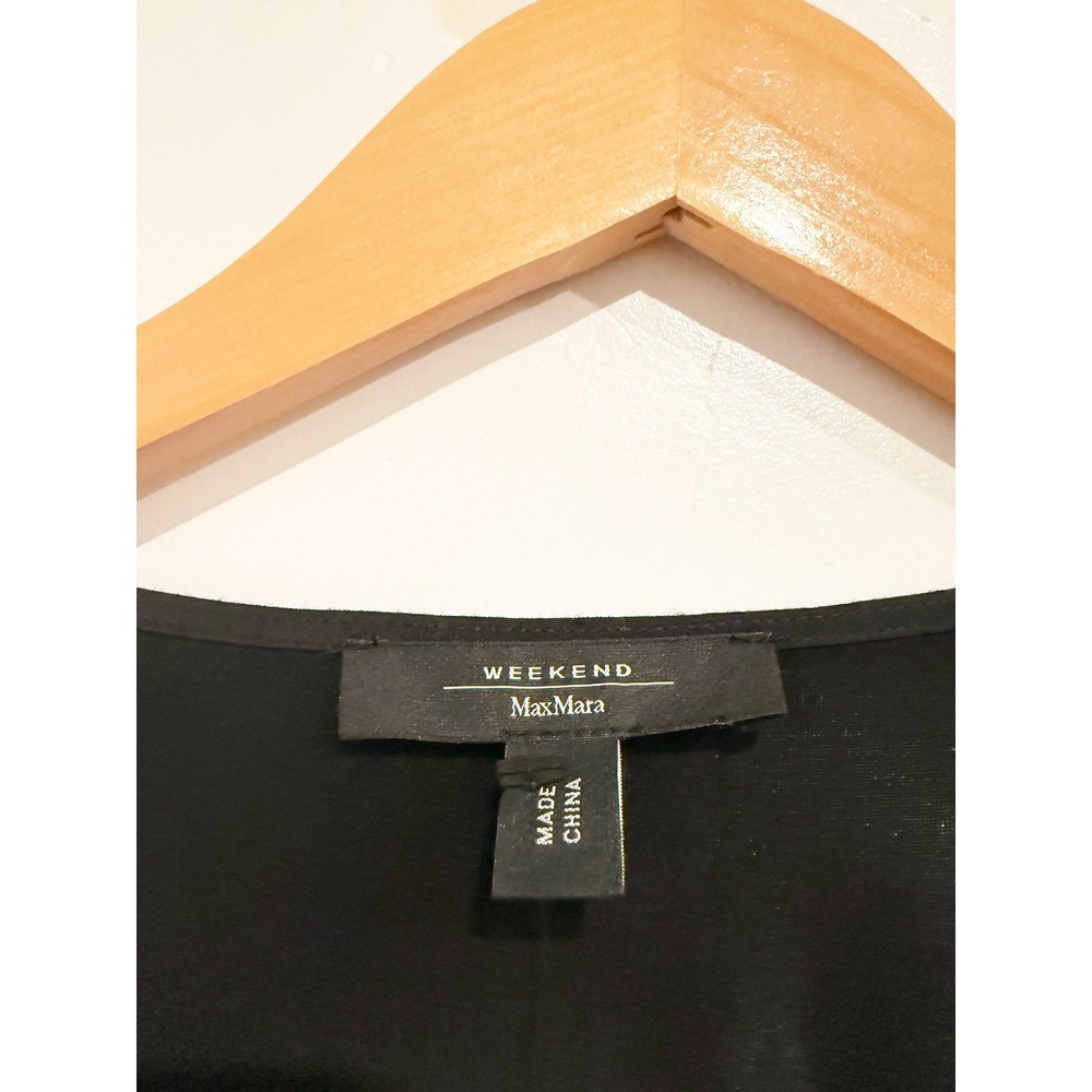 Weekend MaxMara Navy and Black Sequin Long Sleeve Blouse - Picture 4 of 9